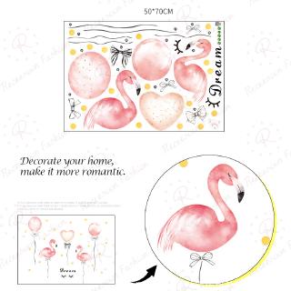 Decal dán tường hình chim hồng hạc