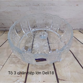 Tô thủy tinh - tô ba chân tiệp lớn DELI 18