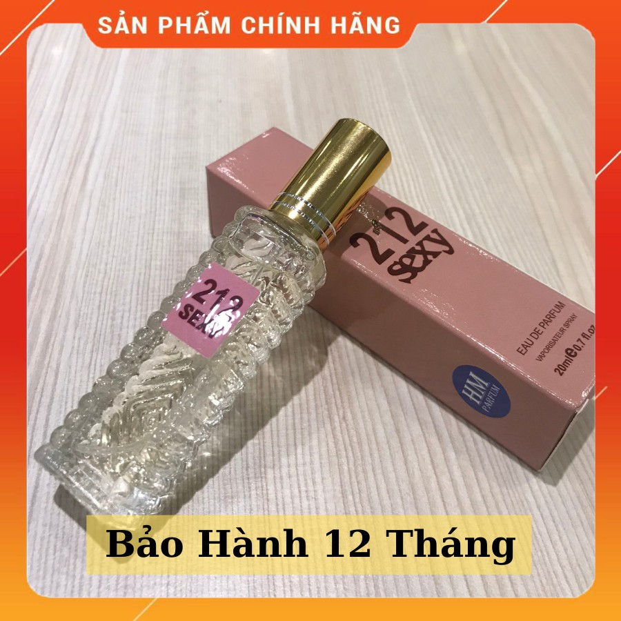 Nước Hoa mini 212 Sexy 6D 20ml Nước Hoa Thơm Lâu 12h Mùi Hương Sang Trọng Quyến Rũ, Bảo hành 12 tháng