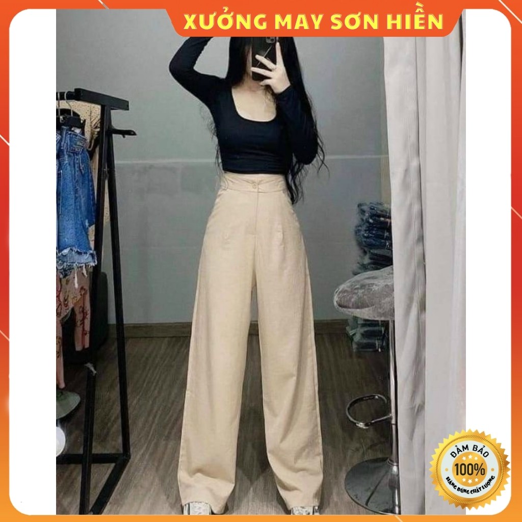 Quần đũi suông ống rộng dài 100cm Quần culottes Xưởng may Sơn Hiền MSD100