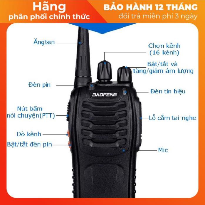 Bộ đàm chuyên nghiệp cầm tay đa năng chuyên dụng Baofeng BF-888s