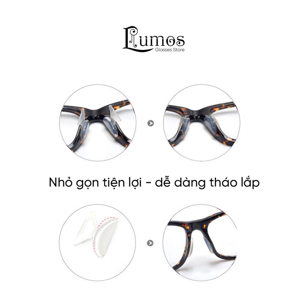 Bộ 2 đệm mũi bằng Silicon cho Mắt kính chống trượt tiện dụng - Lumos PK04
