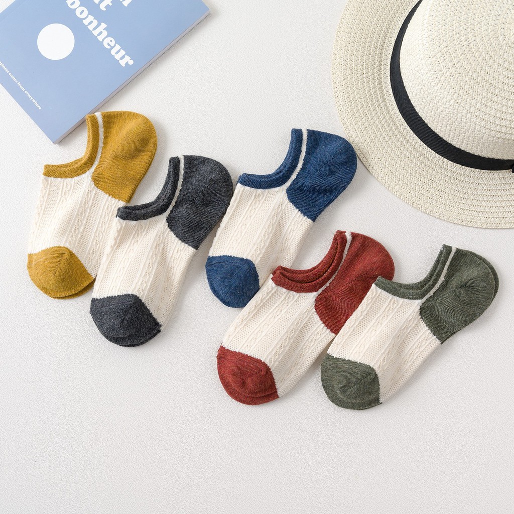 [SET 5 ĐÔI] Vớ nữ cổ ngắn, Tất nữ cotton cao cấp - NUCN-CC-02