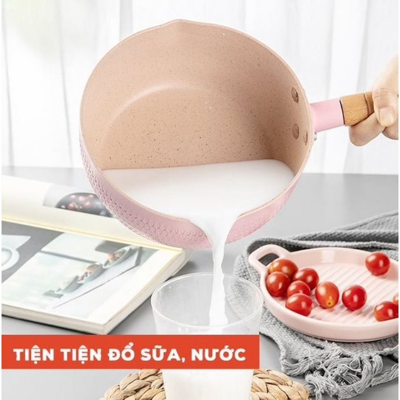 Chảo vân đá chống dính nấu được mọi bếp, 18cm