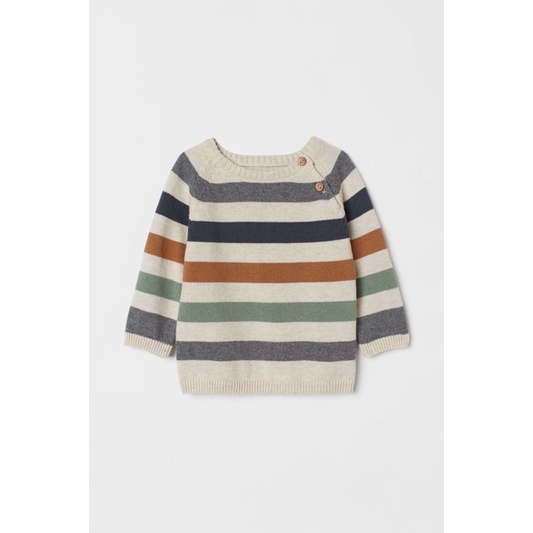 Áo len gấu sọc bé trai