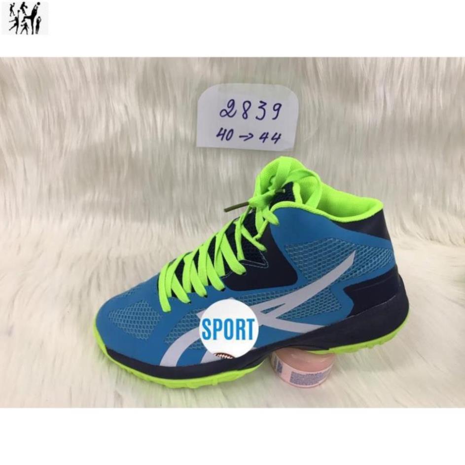 TẾT Giày Bóng Chuyền Nam💎2021 HOT💎 Đế Cao Su Khâu Full Đế Màu Xanh Nhạt Đen -JG*^& **