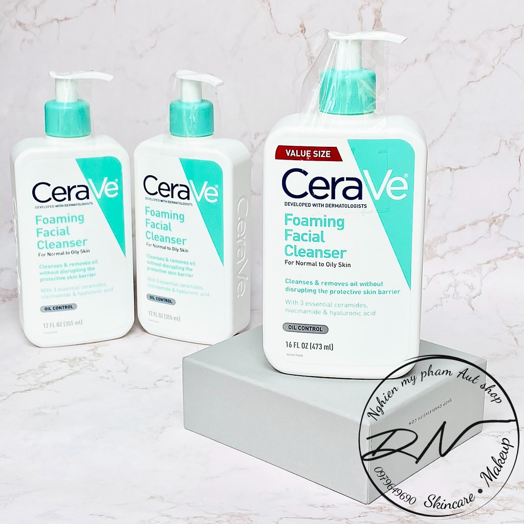 Sửa Rửa Mặt Dành Cho Da Dầu CeraVe Foaming Facial Cleanser Oil Control 355ml/ 473ml | BigBuy360 - bigbuy360.vn