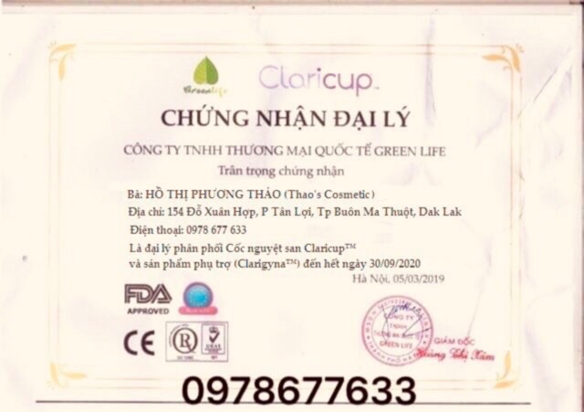 Combo 2 cốc nguyệt san Claricup [ TẶNG FULL QUÀ]