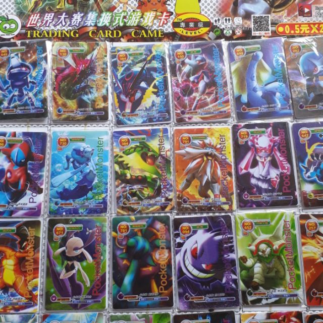 Vỉ 120 thẻ bài pokemon lụa