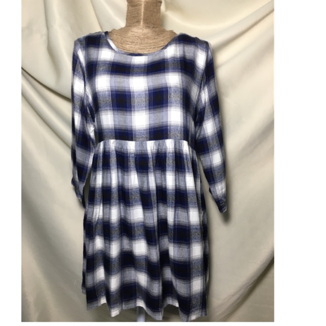 Đầm kẻ ô Forever21 auth size S-USED
