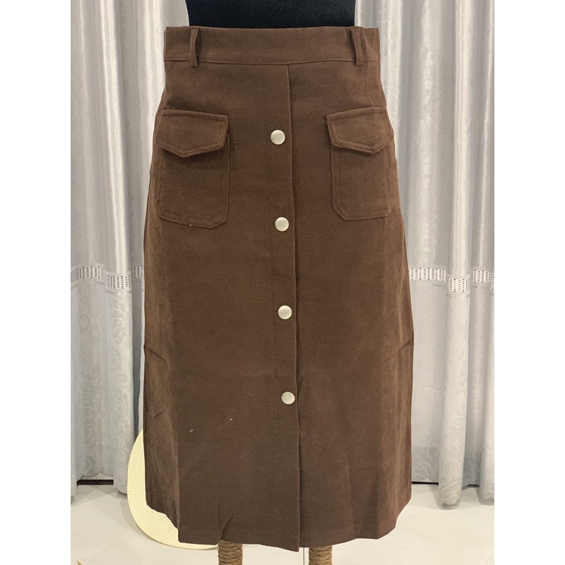 Chân váy bút chì nhung - 2 lớp dày dặn | BigBuy360 - bigbuy360.vn