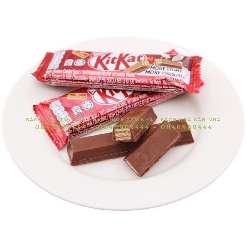 Bánh xốp phủ Sô-cô-la KitKat gói 6 thanh 2F (6 thanh x 17g)