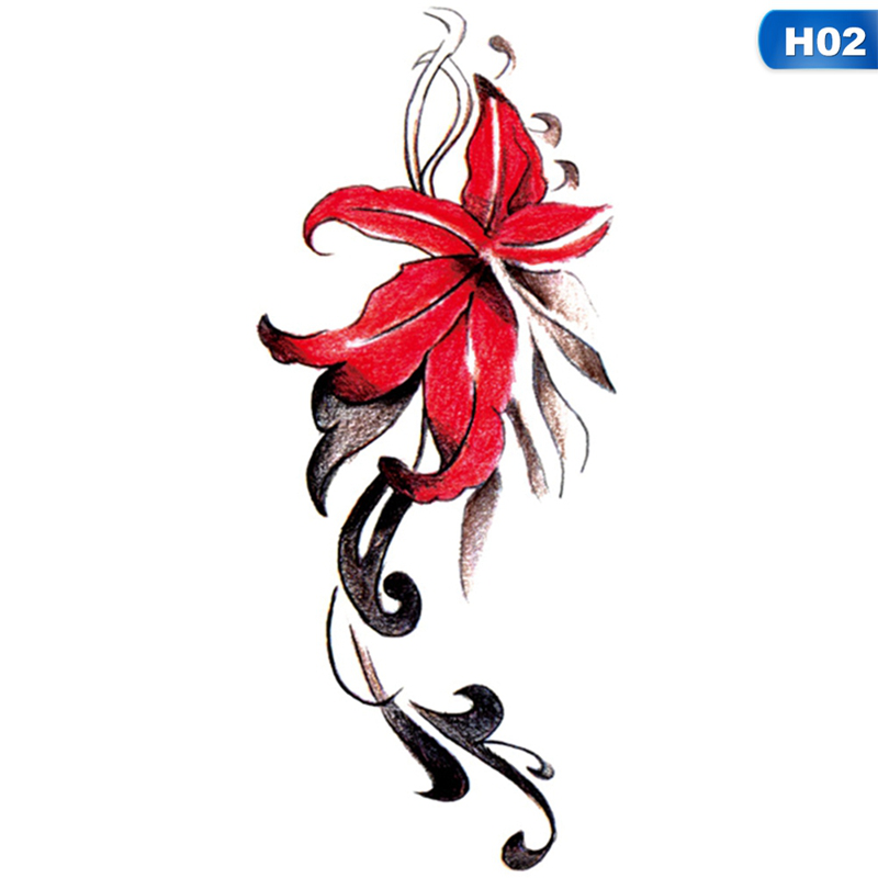 Hình Xăm Dán Hình Hoa Chống Thấm Nước