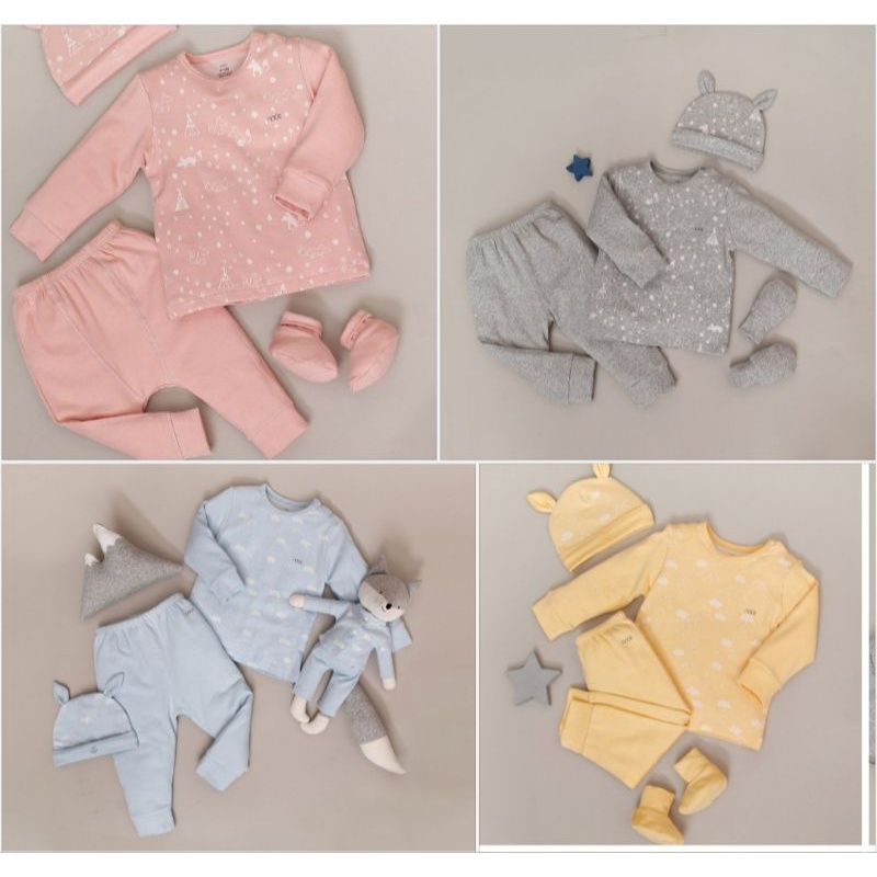 NOUS SALE - [Tổng hợp] Bộ cài vai dài tay vải nous velours cho bé trai, bé gái từ 9 tháng đến 24 tháng