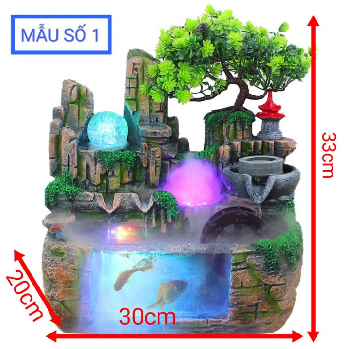 Thác nước phong thủy tài lộc mini để bàn full phụ kiện | BigBuy360 - bigbuy360.vn