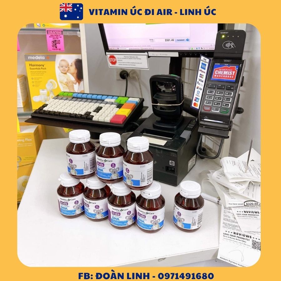 DHA Kids Healthy Care Úc 60 viên, Hàng Chuẩn Úc