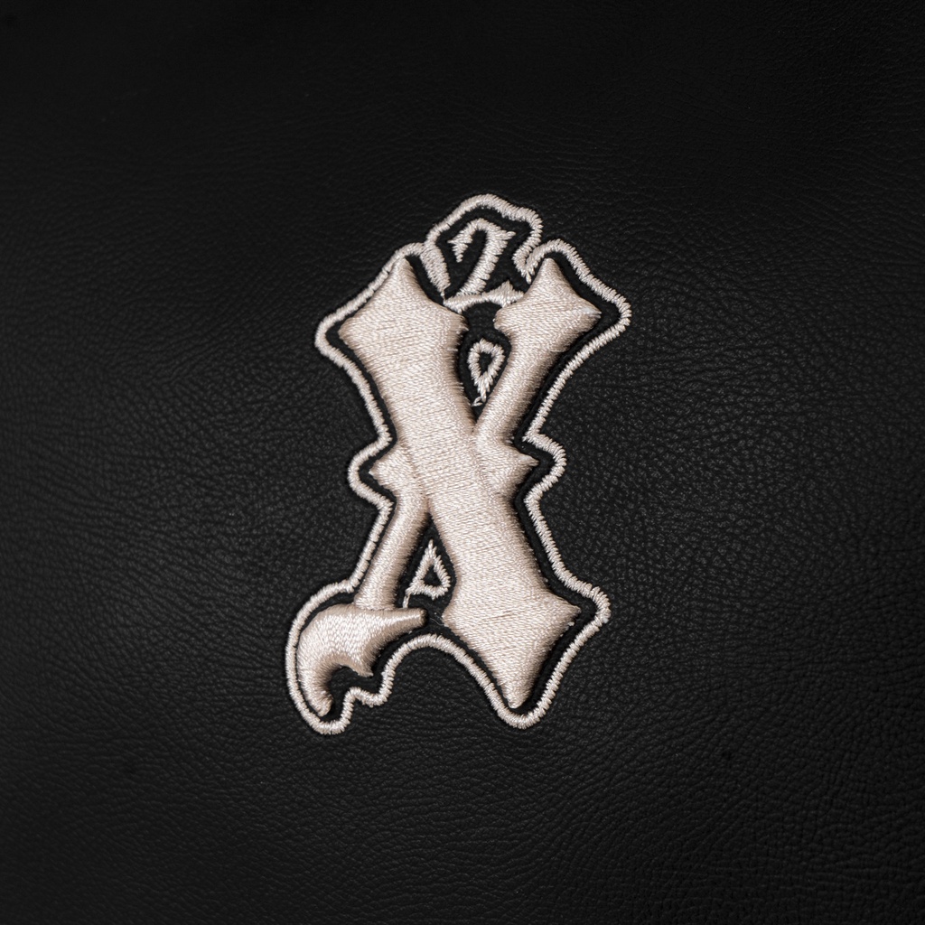 Túi xách da | Túi xách nữ da cao cấp &quot;MONOGRAM&quot; - XXME - Black - Logo thêu nổi