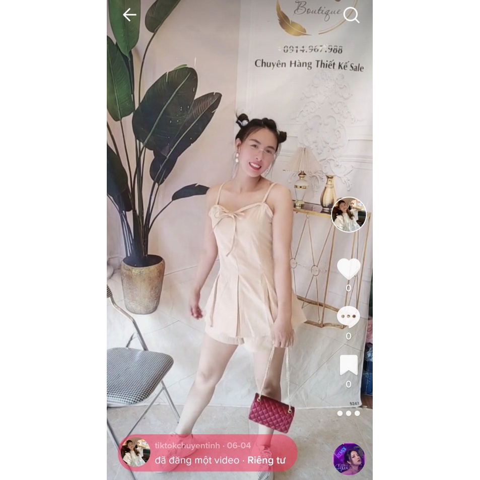 Set Đồ Nữ Đi Chơi, Set Bộ Áo Hai Dây Tiểu Thư