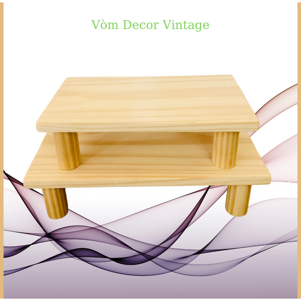 Kệ Để Bàn Mini Từ Gỗ Thông THƠM CAO CẤP CHỐNG MỌT - Để Bàn Văn Phòng Để Đồ Văn Phòng, Bàn Máy Tính, Bàn Làm Việc - VÒM