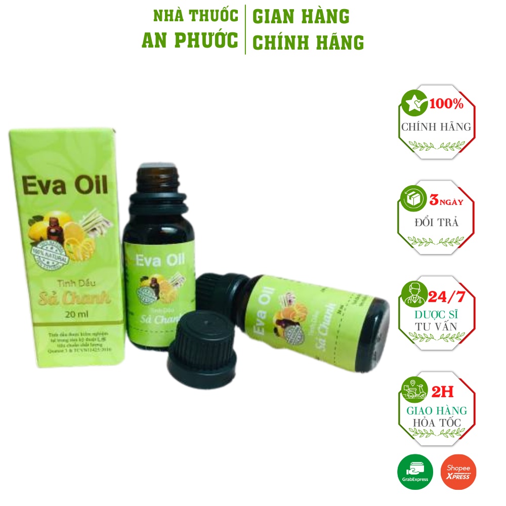 Tinh Dầu EVA OIL Sả Chanh ⚡ RẺ NHẤT THỊ TRƯỜNG ⚡ Giúp giảm mệt mỏi, tinh thần sảng khoái và tăng cường sức đề kháng