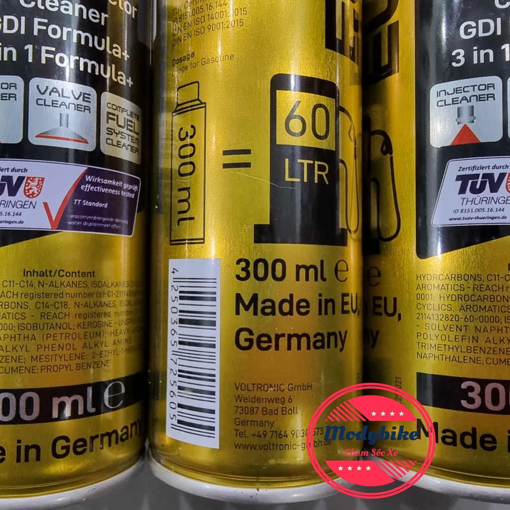 Vệ Sinh Kim Phun Buồng Đốt Voltronic G20 300ml