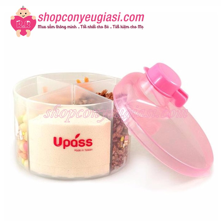 Hộp Chia Sữa Tròn UPASS 4 Ngăn Không BPA UP8005