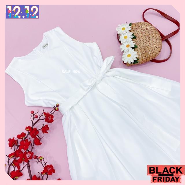 [Mã WARNSK15 giảm 15% đơn 99k] [HÀNG CAO CẤP] Đầm trắng sát nách thắt eo (kèm hình thật) | BigBuy360 - bigbuy360.vn