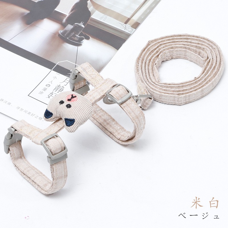 Dây dắt mèo đi dạo hình chú gấu - yếm dắt mèo 3 màu dễ thương, sang chảnh YEUPET PKCM35
