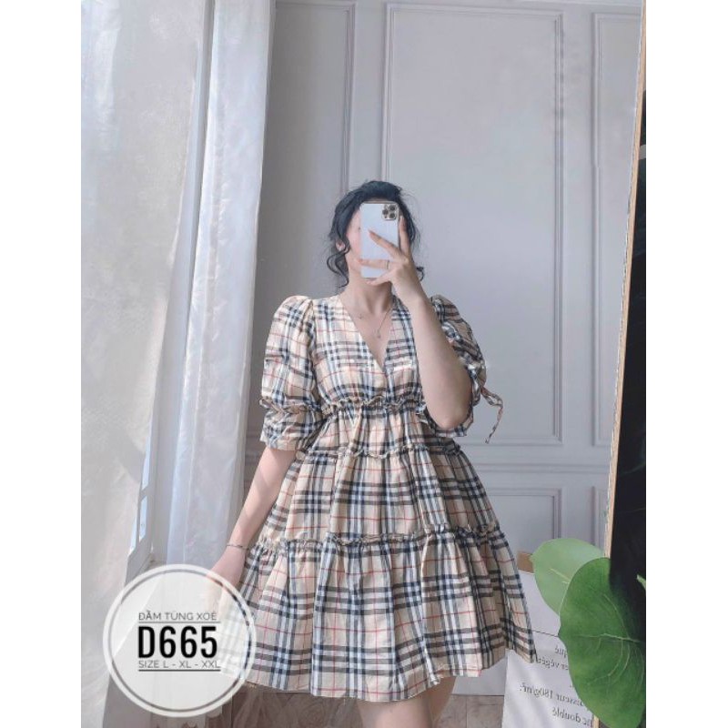 [Mã SKAMA06 giảm 8% tối đa 50K đơn 250K] Đầm babydoll tầng BIGSIZE 60 ĐẾN 100 KÝ