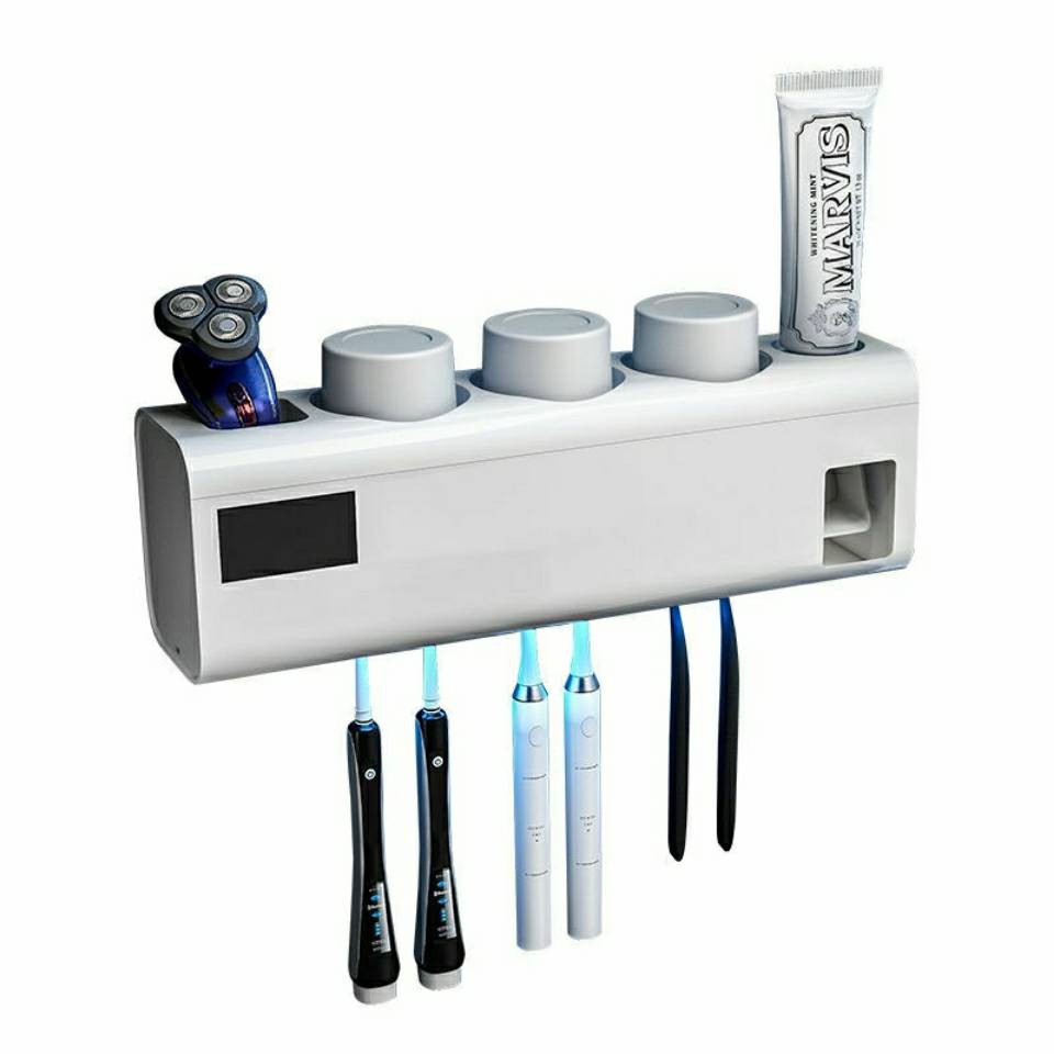 kệ lò vi sóngđời Khử trùng Giá để bàn chải đánh răng Giá đựng kem đánh răng đục lỗ miễn phí