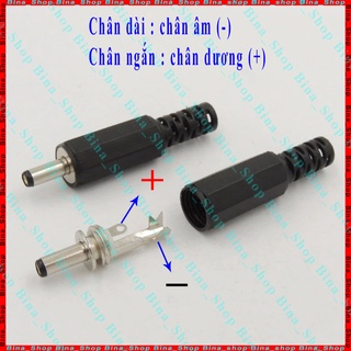Jack sạc DC 3.5x1.3mm, jack nguồn 3.5 đực