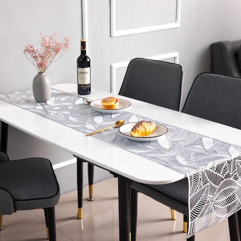 Tấm trải bàn ăn TABLE RUNNER cao cấp PVC p/c Bắc Âu, chịu nhiệt chống thấm siêu đẹp