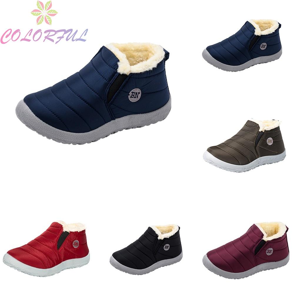 【COLORFUL】Women Ankle Snow Boots Slip on Winter Waterproof Fur Lined Outdoor Shoes ourzcga WWwrEx sONJwm nCGhtL BONRCSP vaBSdLp WrRyFaf