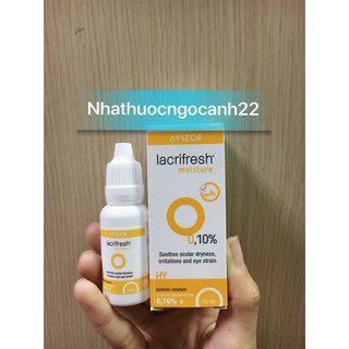 Dung dịch Avizor Lacrifresh moisture 0,10% lọ 15ml giúp mắt hết khô mỏi