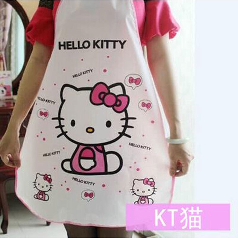 Tạp dề chống thấm nước hình Hello Kitty / Doraemon dễ thương