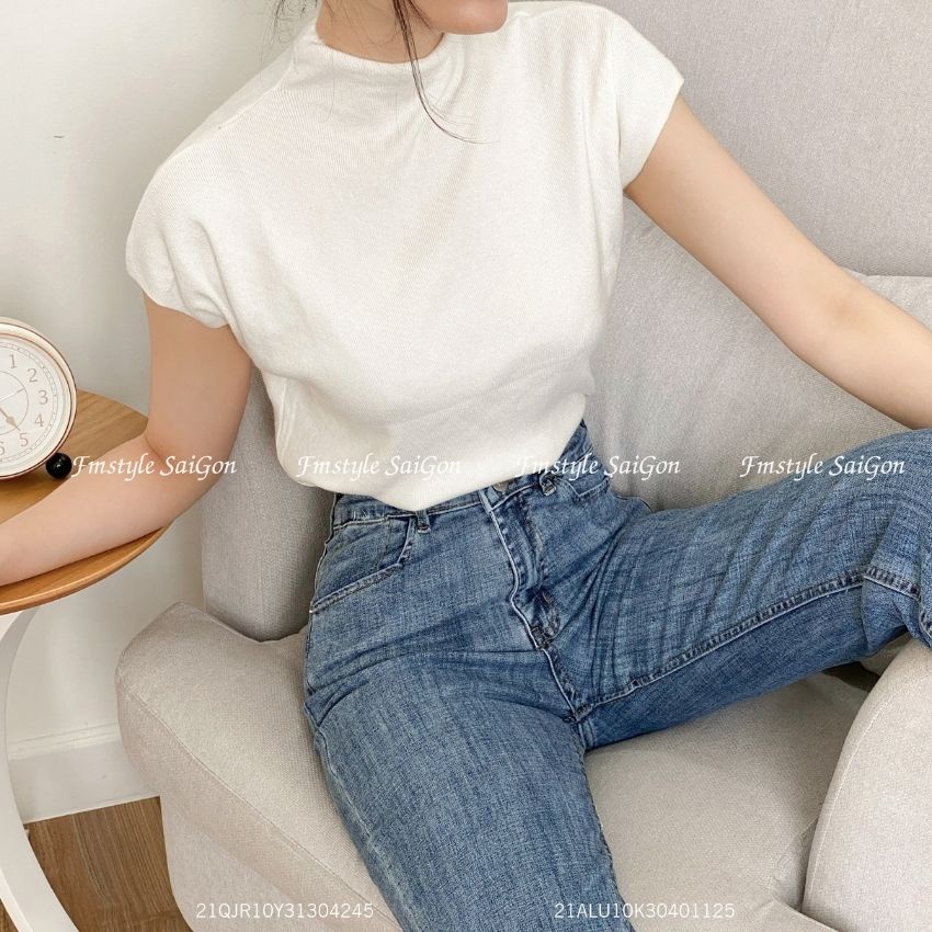 Áo len cổ lọ sát nách nữ dáng đẹp màu trơn ulzzang kiểu Hàn Quốc Fmstyle Saigon 21ALU10K30401