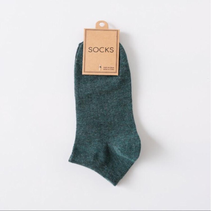 Tất Vớ Trơn Cổ Ngắn Thấp Thoáng Mát - Kháng Khuẩn Khử Mùi Chống Hôi Chân Cả Nam Nữ (Unisex) Muối Tiêu - Hanlly Fashion