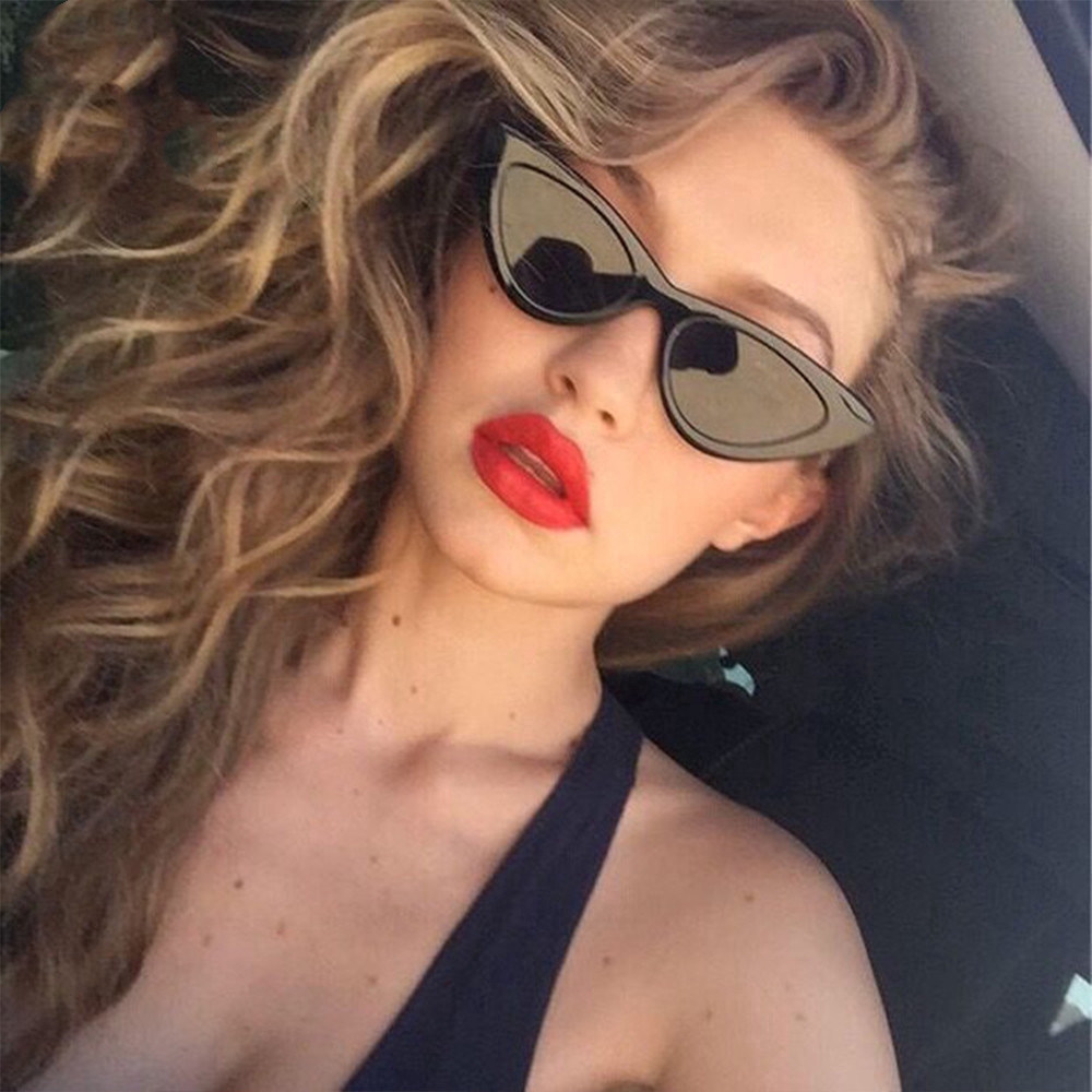 Kính mát mắt mèo phong cách cổ điển xinh xắn dành cho nữ kính chữ v nhiều màu