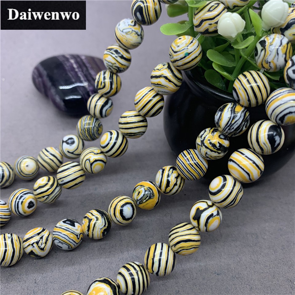Hạt Đá malachite Nhiều Màu Sắc Cỡ 4-12mm