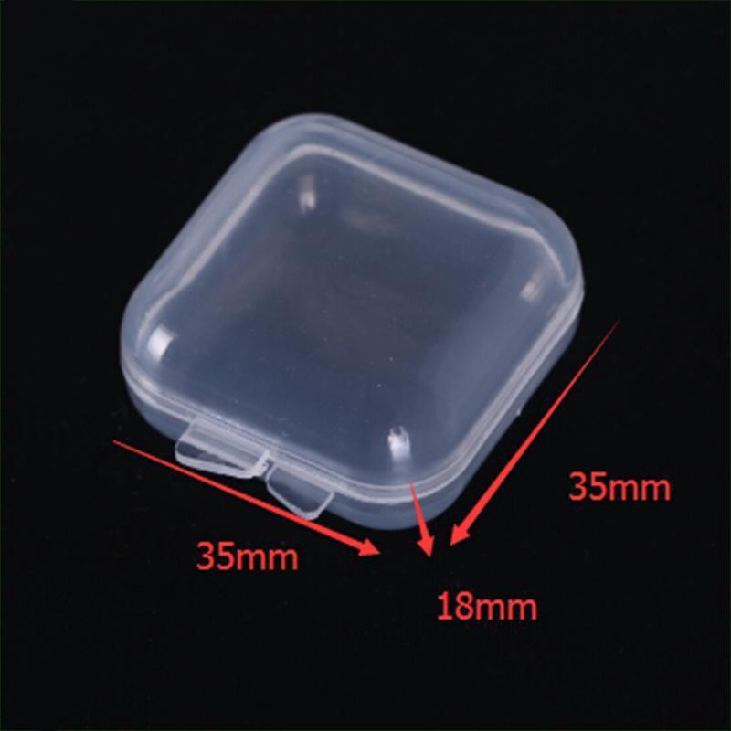 Set 6 Hộp Nhựa Mini Hình Vuông 4.3*4.3CM Trong Suốt Đựng Trang Sức