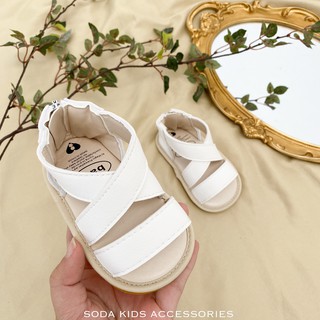 (ảnh thật) Sandal da quai chéo