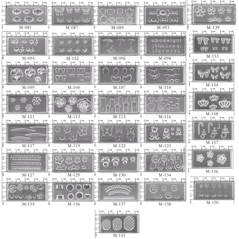 (Hàng Mới Về) Set 36 Khuôn Silicon Mini Tạo Hình Trang Trí Móng Nghệ Thuật