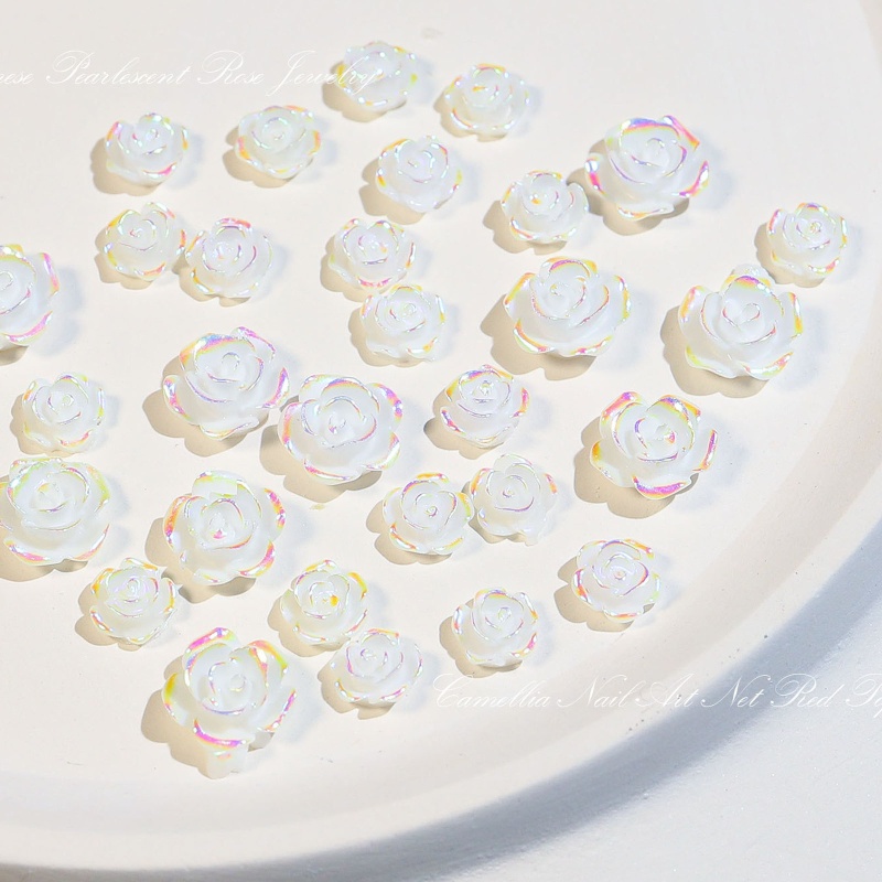 Miếng Dán Trang Trí Móng Tay Họa Tiết Hoa Hồng 3d Thời Trang