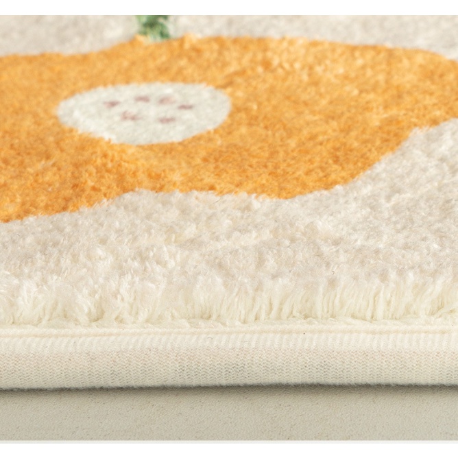 Thảm chùi chân ra vào cửa, Thảm lau chân siêu thấm nước lông dài hình thú đang yêu Gu Decor Wooden