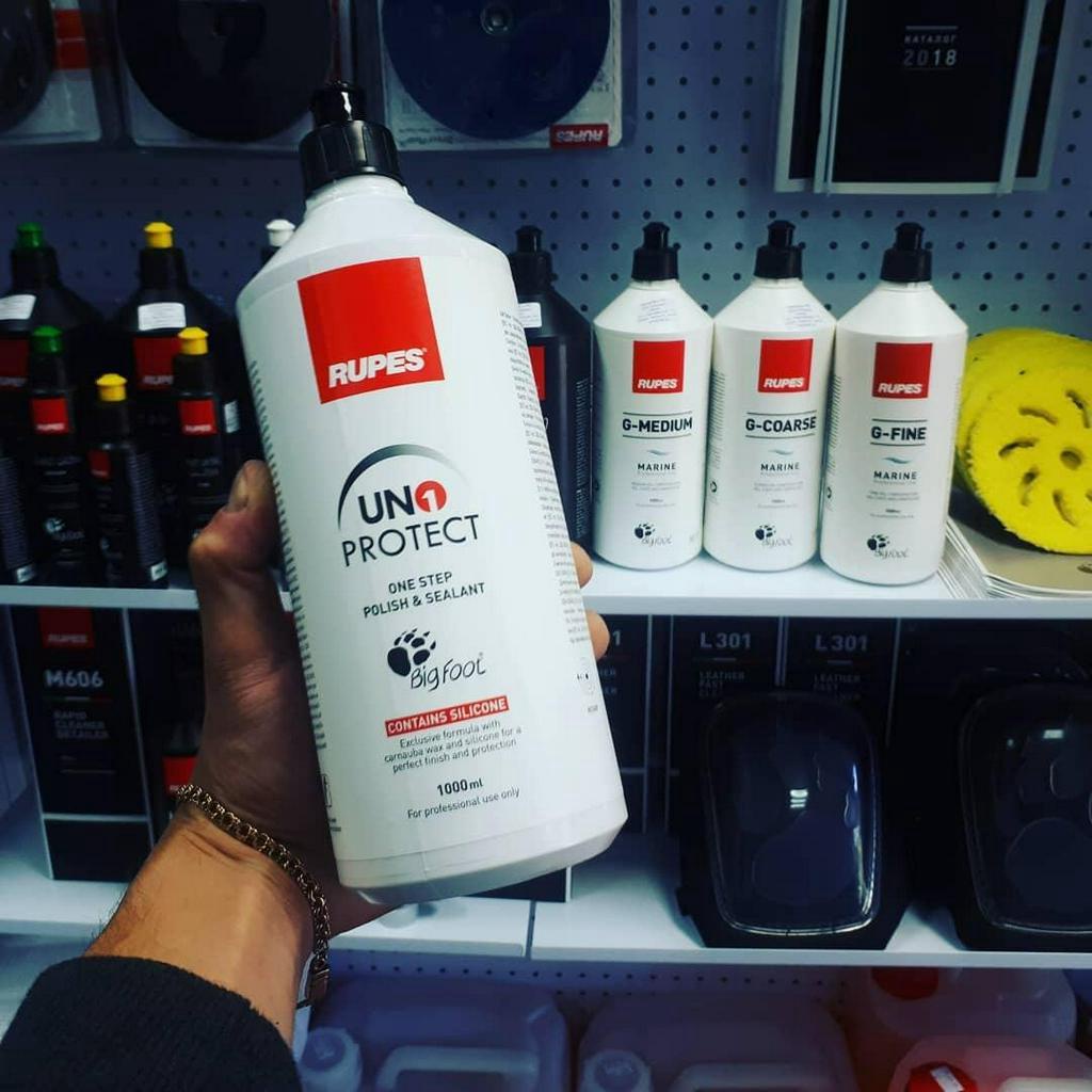 DUNG DỊCH ĐÁNH BÓNG VÀ BẢO VỆ BỀ MẶT TRONG 1 BƯỚC CAO CẤP RUPES UNO PROTECT ONE STEP POLISH AND SEALANT 9.PROTECT 1000ML