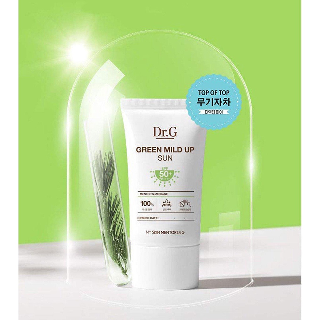Kem Chống Nắng Phổ Rộng, Bảo Vệ Da Tối Ưu Dr.G Green Mild Up Sun Essence 50ml