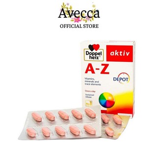 Viên Uống Bổ Sung Vitamin, Khoáng Chất Tổng Hợp Giúp Tăng Cường Sức Khỏe Doppelherz Aktiv A-Z Depot Đức Hộp 30 Viên