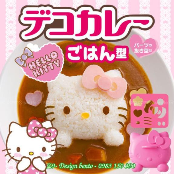 KHUÔN ÉP CƠM BENTO MÈO HELLO KITTY CÓ CHÂN - Cao cấp