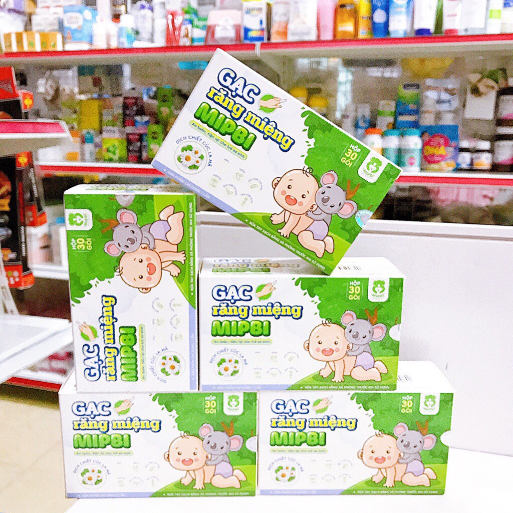 Gạc Rơ Lưỡi Gạc Răng Miệng Mipbi CHiết Xuất Hoa Cúc La Mã