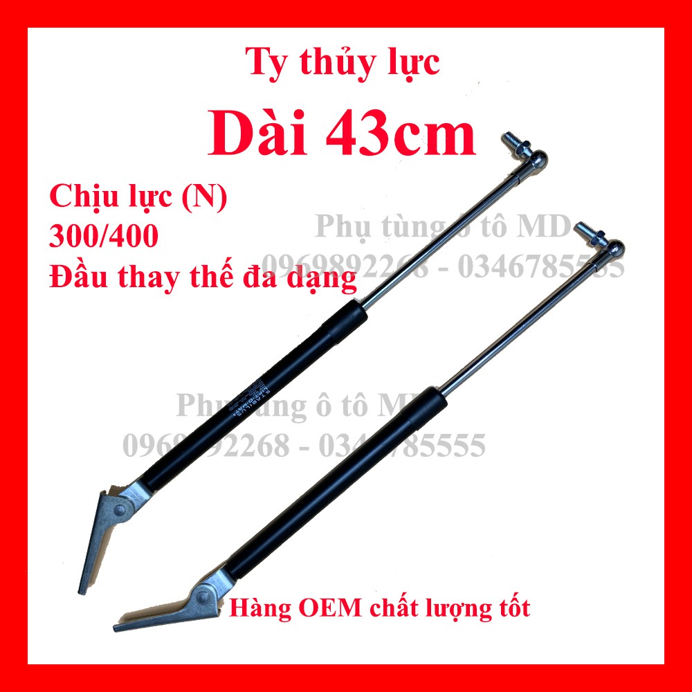 [Dài 43cm]Ty Thủy Lực Chống Cốp , Nắp Capo , Chống Cánh Cửa và dùng cho các loại máy công trình. Hàng chất lượng tốt.